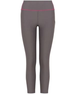 Moschino Contrast-Stitch Leggings - Gray