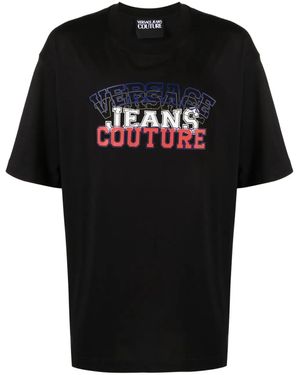 Versace Jeans Couture フロックロゴ Tシャツ - ブラック