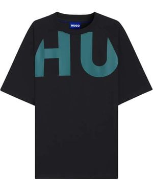 HUGO T-Shirt Con Grafica - Nero