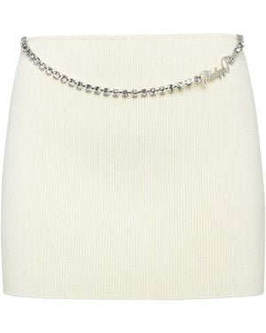 Philipp Plein Signature Mini Skirt - Natural