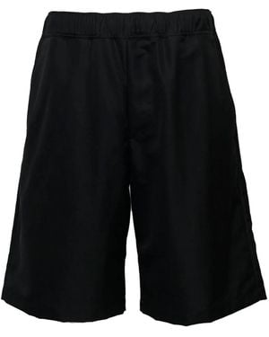 vowels Easy Elasticated-Waist Shorts - Black