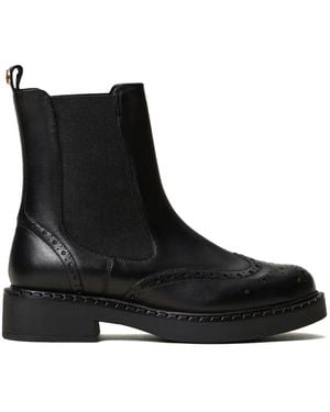 Twinset 40Mm Leather Chelsea Boots - Black