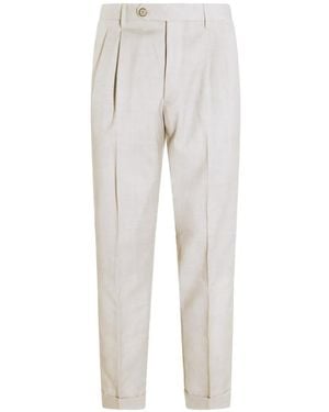 GTA IL PANTALONE Pleated Button-Fastening Trousers - White