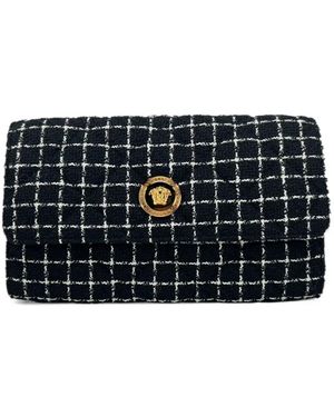Versace Medusa '95 Tweed Crossbody Bag - Black