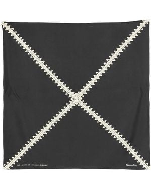 Nanushka Silk Scarf - Black