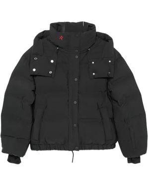 Perfect Moment Moment Logo-Print Hooded Ski Jacket - Black