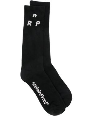 Notrainproof Logo-Jacquard Socks - Black