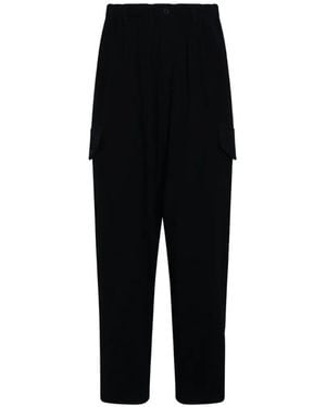 Yohji Yamamoto Flap-Pocket Cargo Trousers - Black