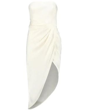 GAUGE81 Lica Strapless Wrap-Effect Midi Dress - White
