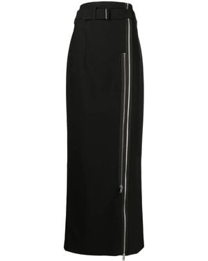 Undercover Zip-Detail High-Waisted Skirt - Black