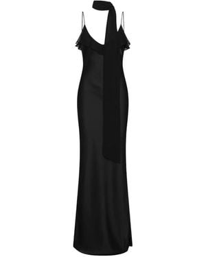 ROTATE BIRGER CHRISTENSEN V-Neck Slip Dress - Black