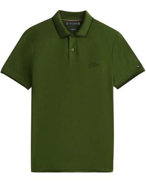 Tommy Hilfiger Polo À Logo Brodé - Green
