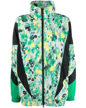 adidas By Stella McCartney Speckled Zip-Up Track Jacket - Green