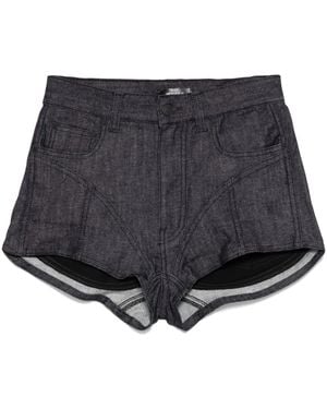 Mugler Denim Shorts - Zwart