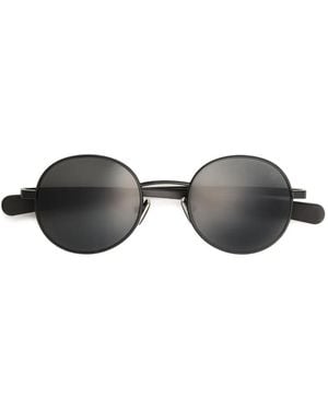 Moncler Gafas De Sol Centro Con Montura Redonda - Negro