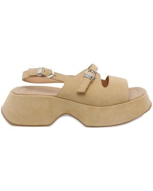 Vic Matié Platform Buckle Sandals - Natural
