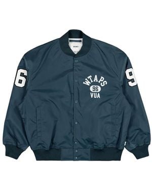 WTAPS Logo-Print Jacket - Blue