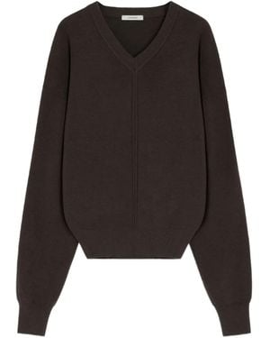Lemaire Pullover mit V-Ausschnitt - Schwarz