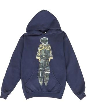 DRx FARMAxY FOR LN-CC Graphic-Print Hoodie - Blue