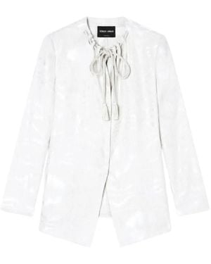 Giorgio Armani Moiré Jacket - White