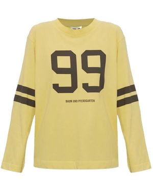 Baum und Pferdgarten Jeevona T-Shirt Met Lange Mouwen En Grafische Print - Geel