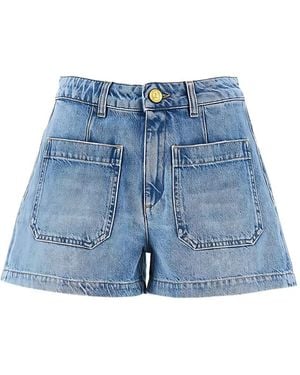 The Seafarer Four-Pocket Denim Shorts - Blue