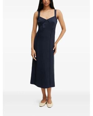 BOSS Sleeveless Midi Dress - Blue