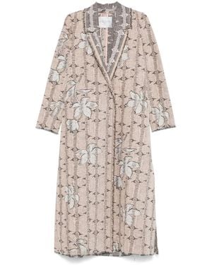 Forte Forte Abrigo con motivo floral en jacquard - Neutro