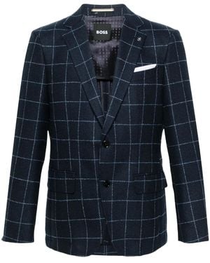 BOSS Windowpane Blazer - Blue