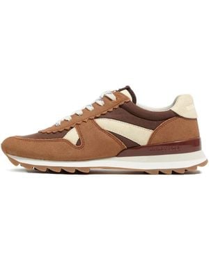 Bimba Y Lola Scalloped-Panel Trainers - Brown