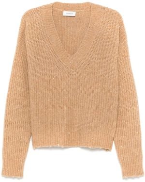 Laneus Sequined Sweater - Natural