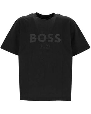 BOSS Logo-Print Crew-Neck T-Shirt - Black