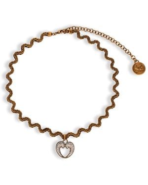 Etro Paisley Heart Necklace - Metallic