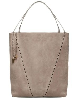 Chloé Large Spin Tote Bag - Gray
