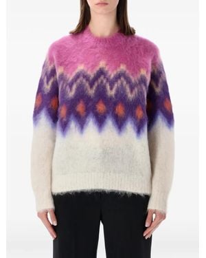 Isabel Marant Diamond-Pattern Sweater - Purple
