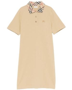 Burberry Geruite Polojurk - Naturel