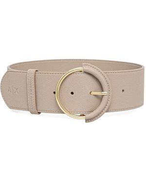 ARMANI EXCHANGE Logo-Debossed Belt - Grey
