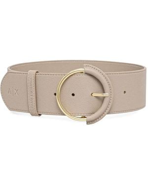 ARMANI EXCHANGE Logo-Debossed Belt - Grey