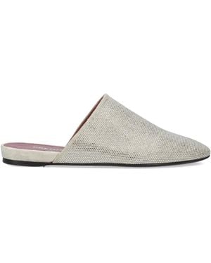 Premiata Rhinestone-Embellished Mules - White