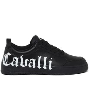Just Cavalli Logo-Lettering Sneakers - Black