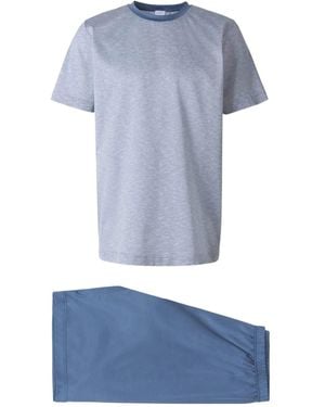 Zimmerli of Switzerland Cotton Sleepwear Set - ブルー