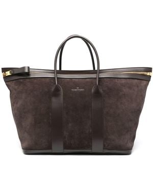 TOM FORD Buckley スエード トートバッグ ダークブラウン TOM FORD Buckley スエード トートバッグ ダークブラウン