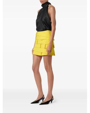 Versace Layered Ruffled Mini Skirt - Yellow