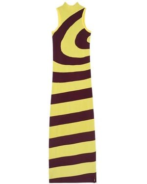 Sunnei High-Neck Spiral Tank Dress - White