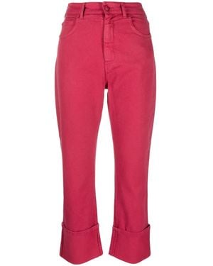 Max Mara Vaqueros Capri Stretch - Rojo