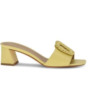 Santoni Square-toe heeled sandals - Metálico