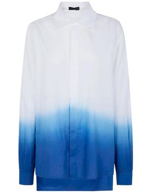Maria Calderara Chemise À Effet Dégradé - Bleu