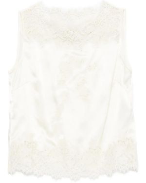 Doen Blouse Viviane À Finitions En Dentelle - White