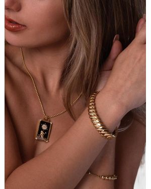 Sidney Garber Pulsera Wave Link - Marrón