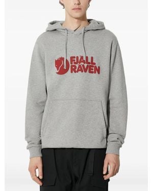 Fjallraven Logo-Detail Hoodie - Grey